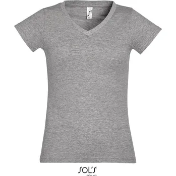 pracovní tričko SOL's Collection Tričko Moon, do V, krátý rukáv, dámské COT25138812701-melange gre S