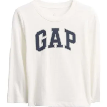 Dětské tričko GAP V-FRCH LS LOGO TEE 2YRS Bílá, Černá
