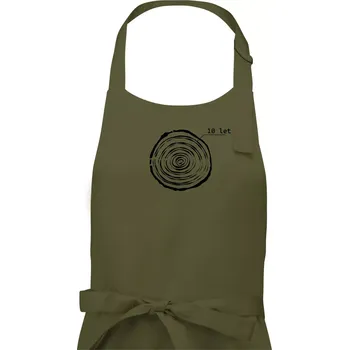 Kuchyňská zástěra Letokruhy - 10 - Dámská zástěra na vaření - Univerzální velikost ( Khaki )