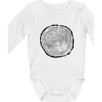 Kojenecký body Letokruhy 80 bez věku - Body kojenecké s dlouhým rukávem - Dlouhý r. do 3 měs ( Bílá )