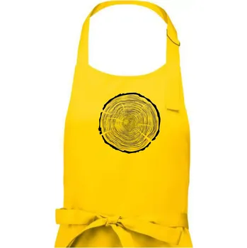 Kuchyňská zástěra Letokruhy 100 bez věku - Pánská zástěra na vaření - Univerzální velikost ( Žlutá )