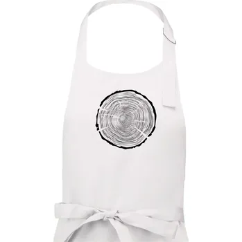 Kuchyňská zástěra Letokruhy 100 bez věku - Pánská zástěra na vaření - Univerzální velikost ( Bílá )