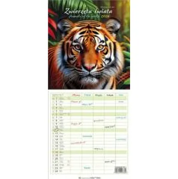 Kalendář Kalendarz 2026 wieloplanszowy wąski - Zwierzęta