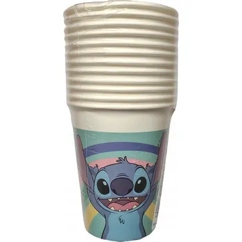 Party nádobí Papírové kelímky Kelímky na jedno použití 12 ks Stitch Stich w499