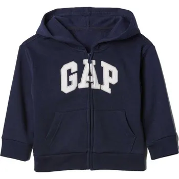 Chlapecká mikina Dětská mikina GAP V-LOGO FZ 4YRS Tmavě modrá, Bílá