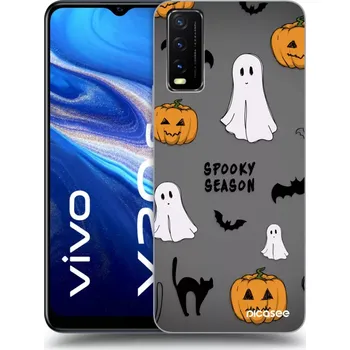 Pouzdro na mobilní telefon Picasee silikonový průhledný obal pro Vivo Y20s - Spooky season 2