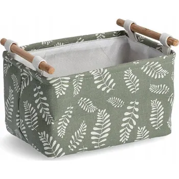 Úložný box Bavlněný košík s motivem listů a uchy