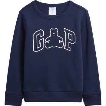 Chlapecká mikina Dětská mikina GAP V-DB GR CREW 5YRS Tmavě modrá, Bílá