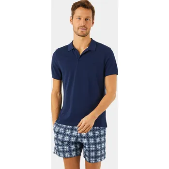 Pánská košile POLOKOŠILE VILEBREQUIN PIQUE ORGANIC COTTON BLEU MARINE