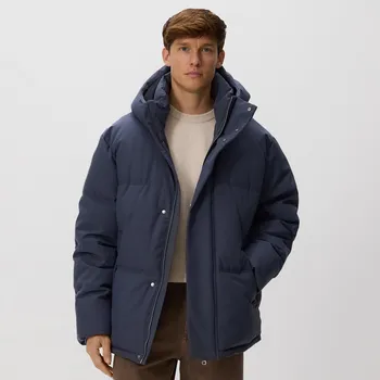 Reserved - Prošívaná bunda s kapucí - ocelově modrá - 7121H-95X - 7121H-95X-XL