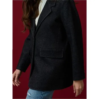 Dámský kabát Sinsay - Kabát s příměsí vlny - šedá - 584FH-90M - 584FH-90M-S