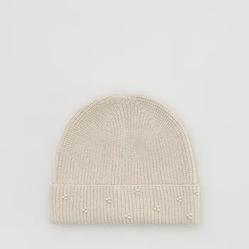 Čepice Reserved - Čepice s aplikací - krémová - 677GT-01X - 677GT-01X-5Y9