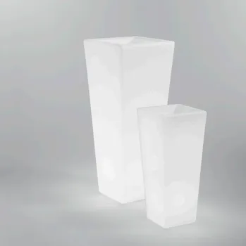 Venkovní osvětlení FANEUROPE Dobíjecí LED váza dobíjecí GECO bílá 4W 240LM RGBW stmívatelné IP65 vč.dálk.ovladače 90 x 38 cm - FANEUROPE FAN I-GECO-VASO-Q-XL