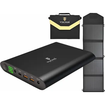 Powerbanka Viking Viking Set powerbanka Viking Smartech II a solární panel Viking L60 - černá SMART2L60BL