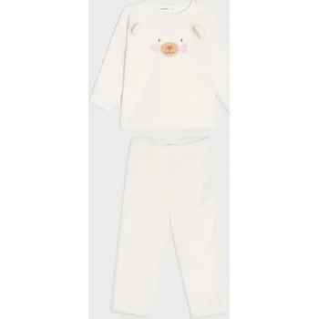 Sinsay - Dvoudílná pyžamová souprava - krémová - 449EV-01X - 449EV-01X-74