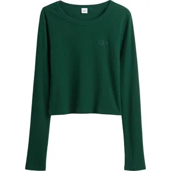 Dámské tričko Dámské crop tričko GAP V-JPN LS RIB TEE M Zelená