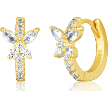 Šperk JVD Třpytivé pozlacené náušnice Motýlci se zirkony SVLE0798SH2GO00 + 2 měsíce na vrácení zboží