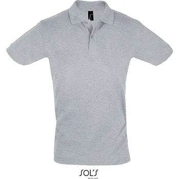 Pánská móda SOL's Collection Polokošile Perfect Men, piqué, krátký rukáv, pánská COT25113412705-melange gre 2XL
