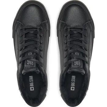 Dámské tenisky DÁMSKÉ ZATEPLENÉ TENISKY NA PLATFORMĚ BIG STAR OO274A555 ČERNÉ 36