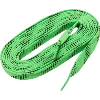 Tkaničky do bot Hokejové tkaničky WINNWELL WAX LACES 108" Světle zelená, Černá