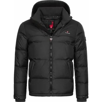 Pánská péřová bunda HÖHENHORN BRISTEN L Černá, Bílá, Červená