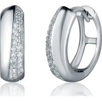 Módní doplněk JVD Elegantní stříbrné kruhy se zirkony SVLE2382XH2BI00 + 2 měsíce na vrácení zboží