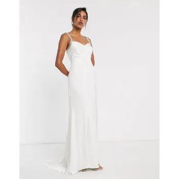 Dámské šaty ASO EDITION svatební šaty bez rukávů, délka až na zem, velikost 34