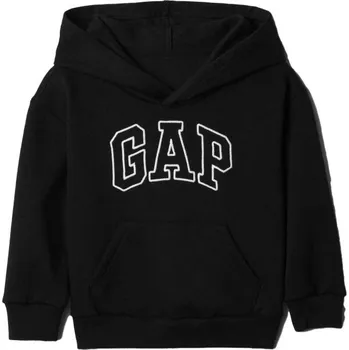 Chlapecká mikina Dětská mikina GAP V-LOGO PO 2YRS Černá, Bílá