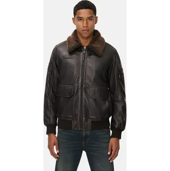 Pánská casual bunda BUNDA CAMEL ACTIVE LEATHER BLOUSON ASPHALT