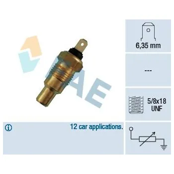 Čidlo automobilu Snímač, teplota chladiva FAE FAE31110