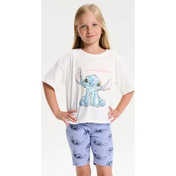 Dívčí spodní prádlo Sinsay - Dvoudílné pyžamo Stitch - krémová - 918EV-01X - 918EV-01X-98