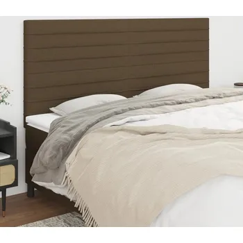 Čelo postele tmavě hnědé 180x5x118/128 cm látkové IM_3116489