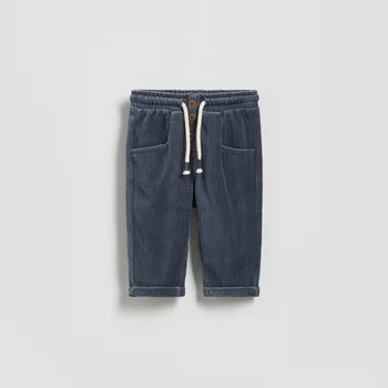 Dětská móda Reserved - Kalhoty z&nbsp;žebrovaného žerzejového úpletu - tmavě šedá - 237FO-90X - 237FO-90X-74