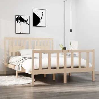 Postel zahrada-XL Rám postele masivní dřevo 135 x 190 cm Double 3104103