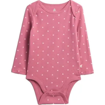 Dětské body GAP V-VALUE LS PRNT BS 3-6M Růžová, Bílá