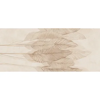 Obklad Mild Clay leaves dekor - obkládačka inzerto 119,8x274,8 krémová 6006436