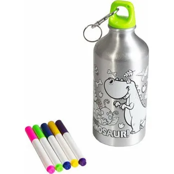 Set školních potřeb Bidon metalowy 500ml z Dinozaurem do kolorowania 2000031