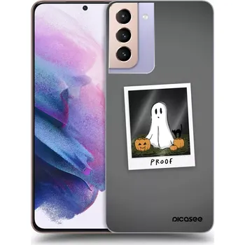 Pouzdro na mobilní telefon Picasee silikonový černý obal pro Samsung Galaxy S21+ 5G G996F - Proof