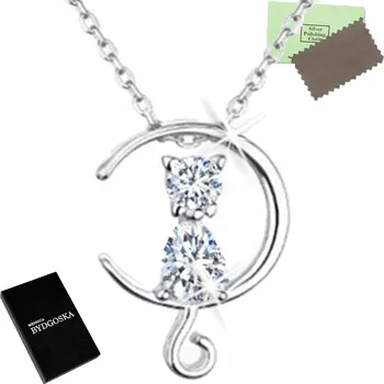 Náhrdelník STŘÍBRNÝ NÁHRDELNÍK 925 CELEBRITKA KOČKA PRO ŽENU