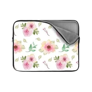 pouzdro na notebook Obal na notebook Růžové květy: 17" (cs, Sablio)