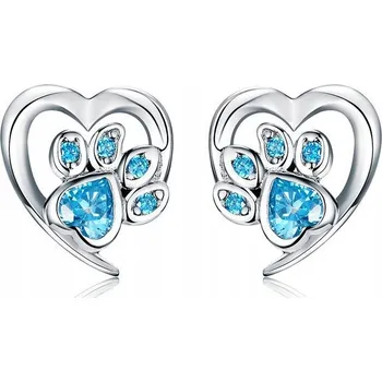 Náušnice Fraise stříbrné náušnice S925 tlapky se zirkony