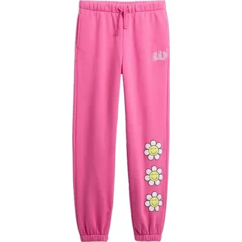 Dívčí tepláky GAP V-FA LOGO HERITAGE JOGGER XS Růžová, Bílá, Žlutá