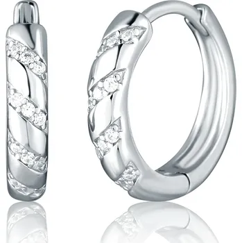 Náušnice JVD Nadčasové stříbrné kruhy se zirkony SVLE2866X610000 + 2 měsíce na vrácení zboží