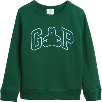 Chlapecká mikina Dětská mikina GAP V-DB GR CREW 2YRS Zelená, Bílá
