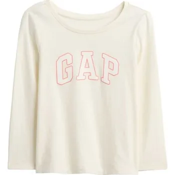 Dětské tričko GAP V-FRCH LS LOGO TEE 18-24M Bílá, Růžová