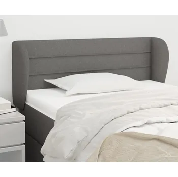 Čelo postele typu ušák tmavě šedé 103x23x78/88 cm textil IM_3117275