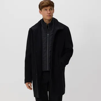 Reserved - Klasický kabát s vlnou - černý - 7145H-99M - 7145H-99M-M