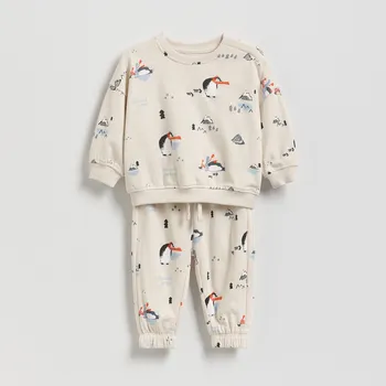 Chlapecká mikina Reserved - Bavlněná souprava s potiskem - tělová - 222FO-02X - 222FO-02X-62