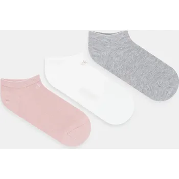 Dámské ponožky Kotníkové ponožky Calvin Klein 3-pack 701234369 bílá 00C, vel. 35/38