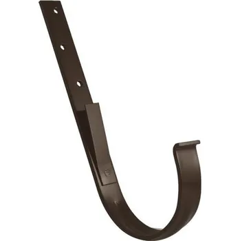 okap Kovový hák žlabu okapu RG 100 mm, hnědá, rovný, poplastovaný, Marley 076331